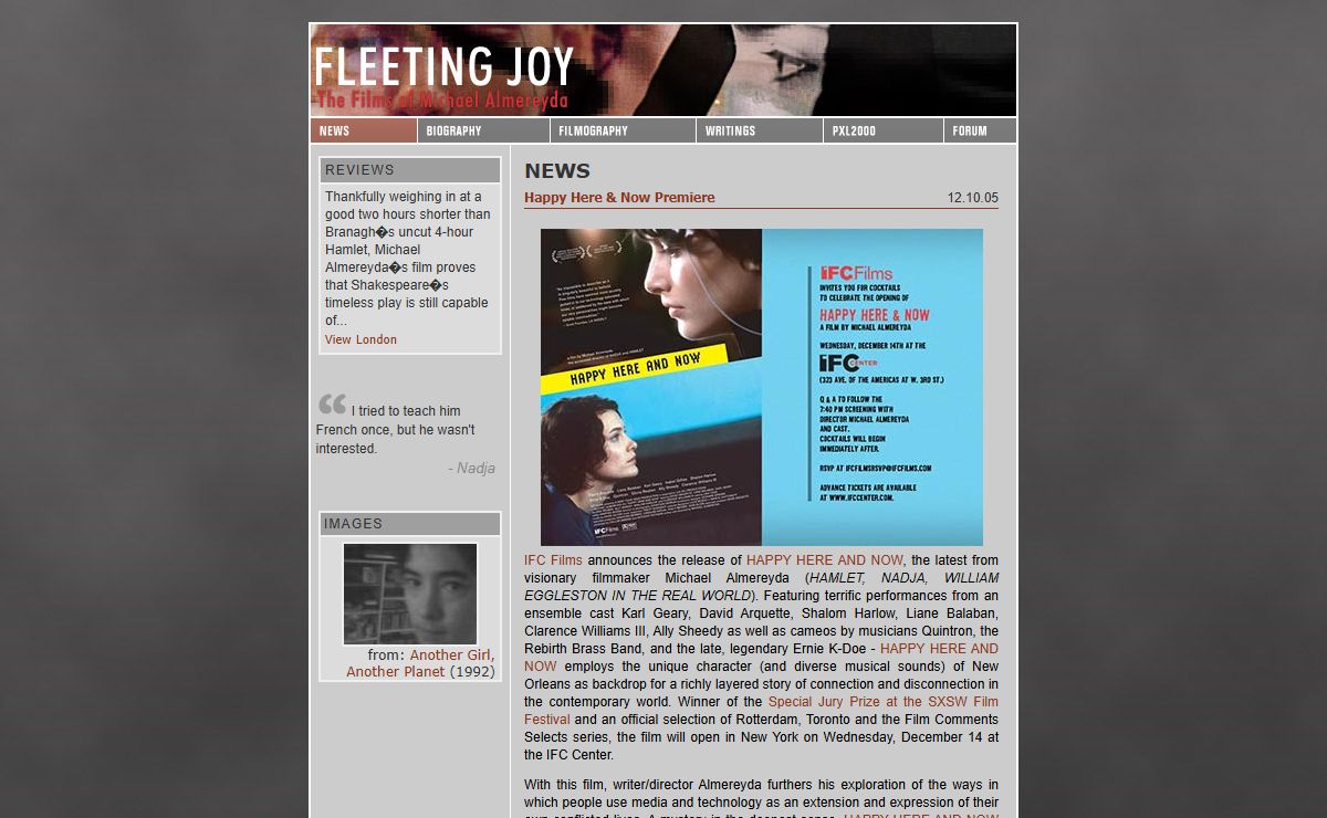 Fleeting Joy: The Films of Michael Almereyda