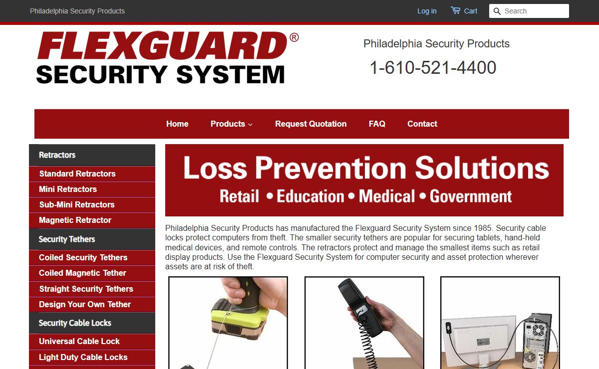 Flexguard Security Products: Retractors, Security Cables & Tethers
