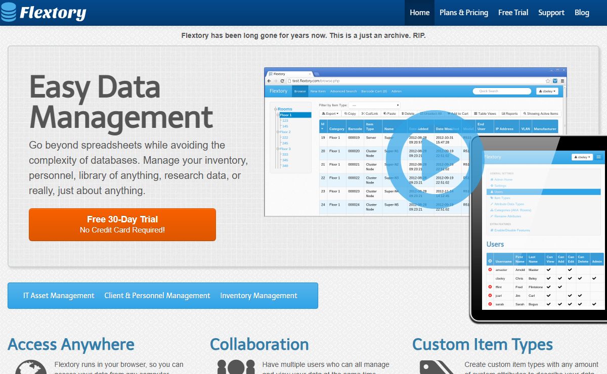 Flextory :: Online Data Management