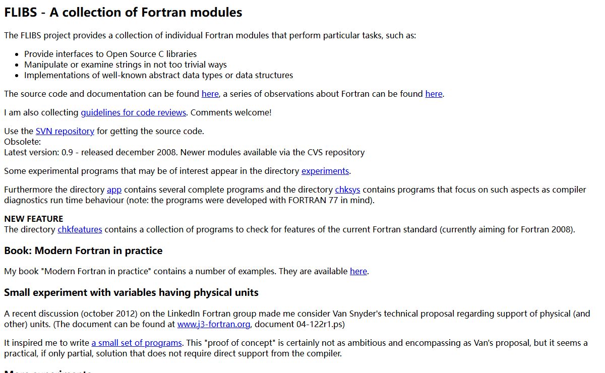 FLIBS - A collection of Fortran modules