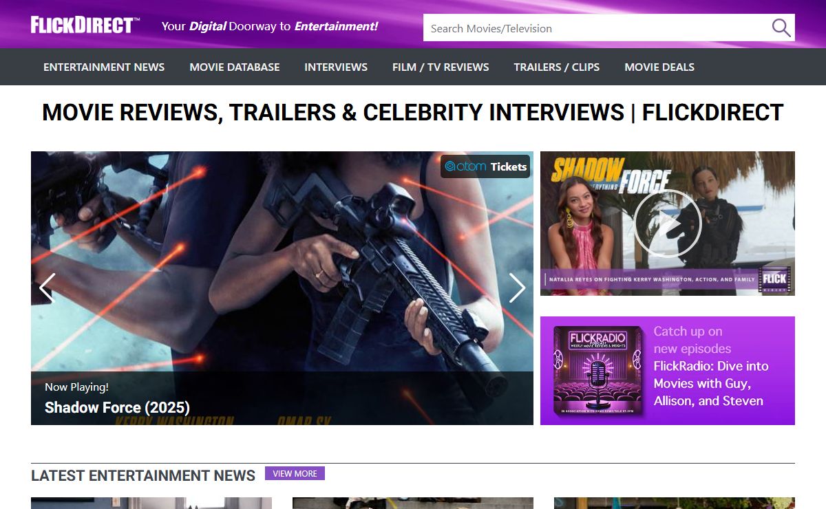 Movie Reviews & Trailers | Celebrity Interviews | FlickDirect