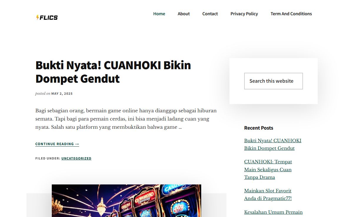 Flics - Situs Slot Online Terbaik untuk Dimainkan