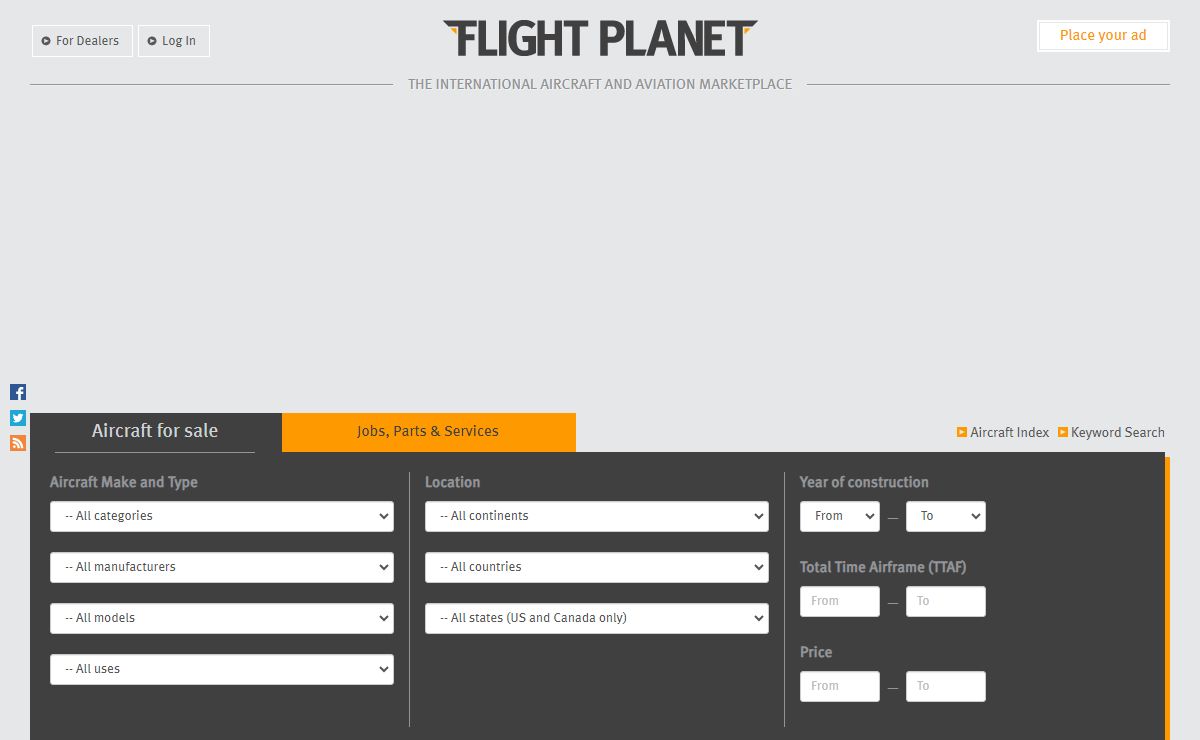 Aircraft for Sale: Piston Airplanes, Private Jets, Helicopters - FlightPlanet.com