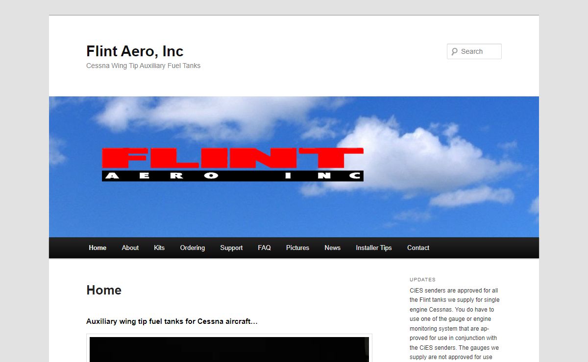 Flint Aero, Inc | Cessna Wing Tip Auxiliary Fuel Tanks
