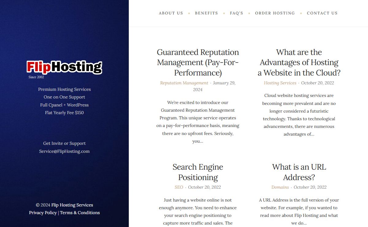 Flip Hosting Services