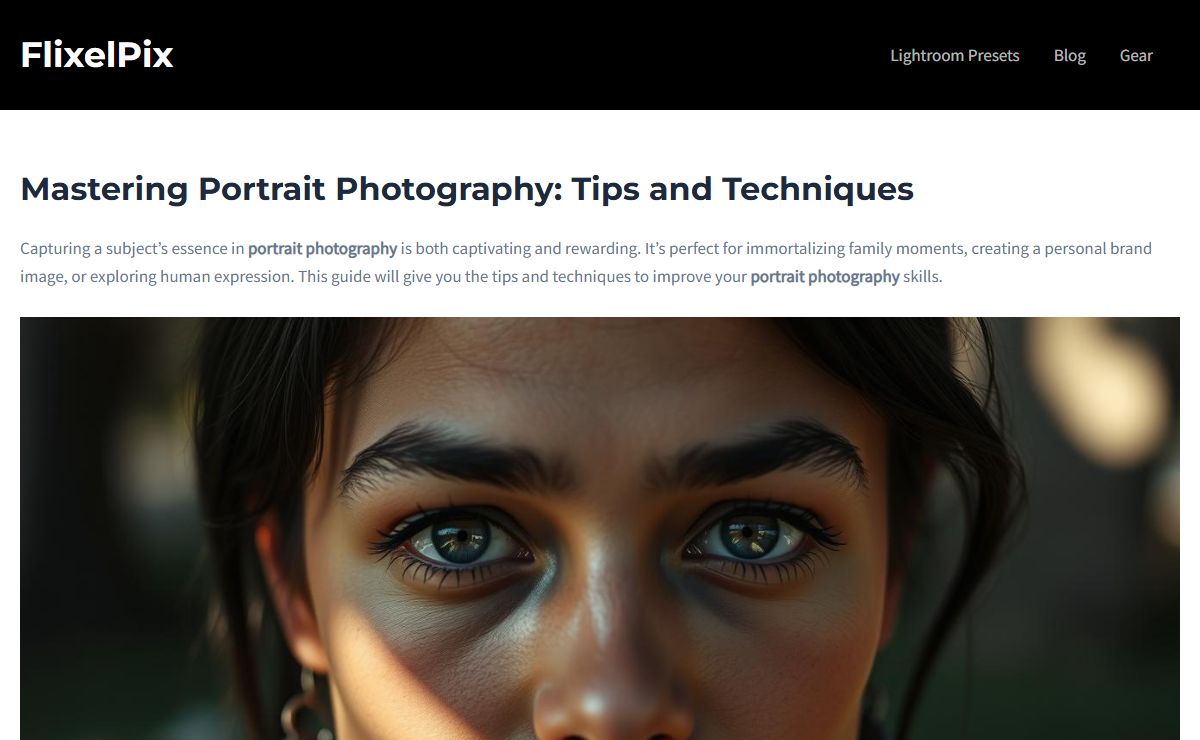Mastering Portrait Photography: Tips and Techniques - FlixelPix