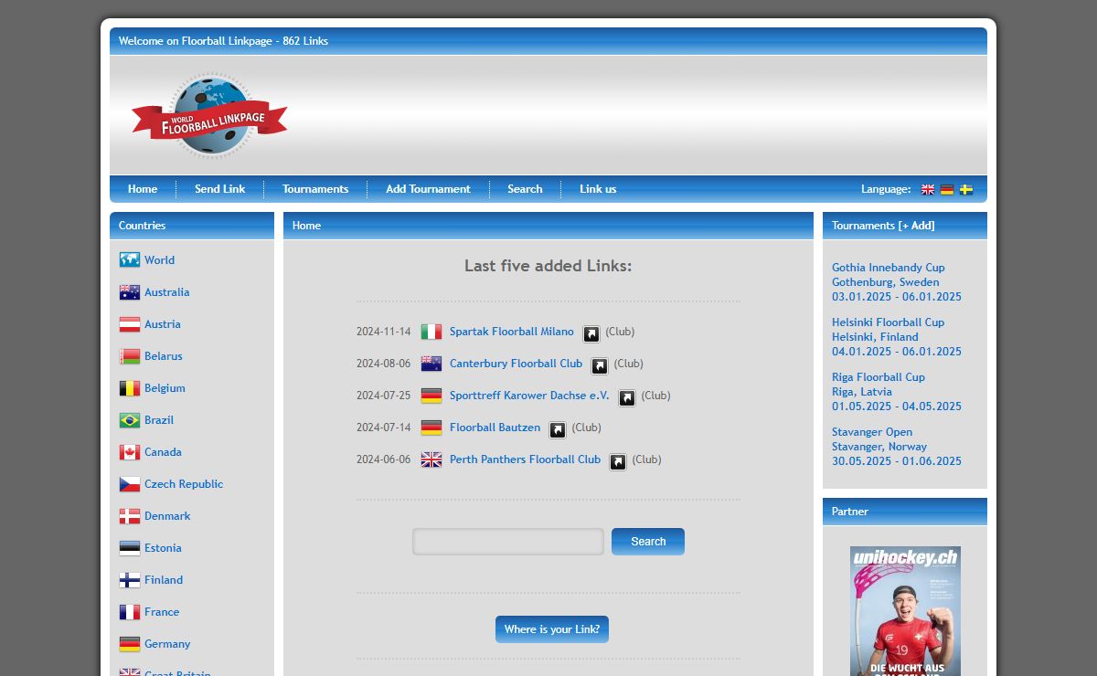 Floorball Linkpage - 862 Links