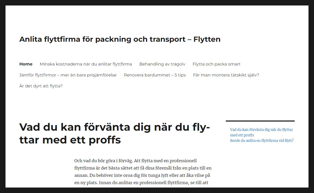 Anlita flyttfirma för packning och transport – Flytten