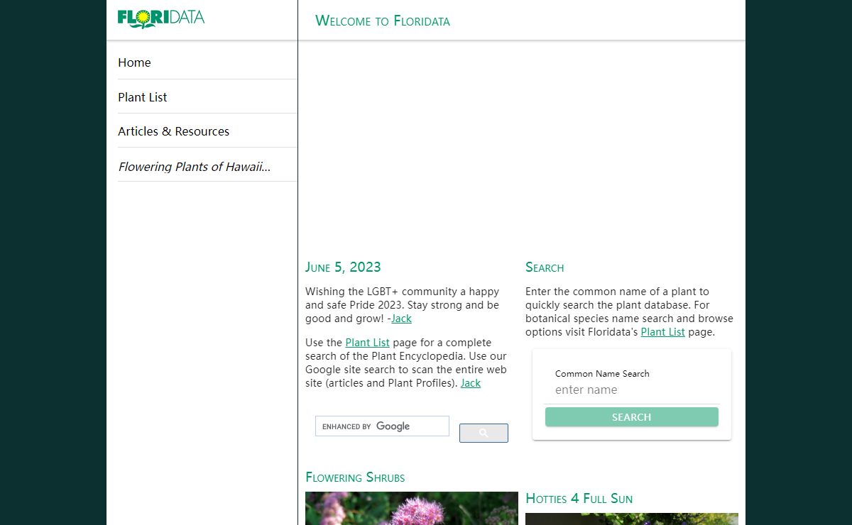 Floridata Home