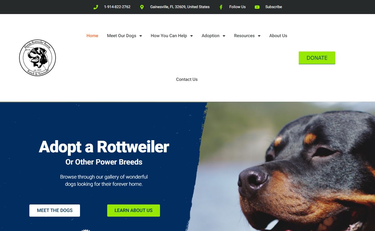 Florida Rottweiler Rescue Ranch