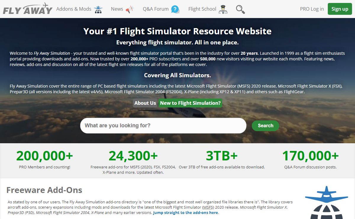Fly Away Simulation - Freeware Flight Sim Add-ons, News & Community