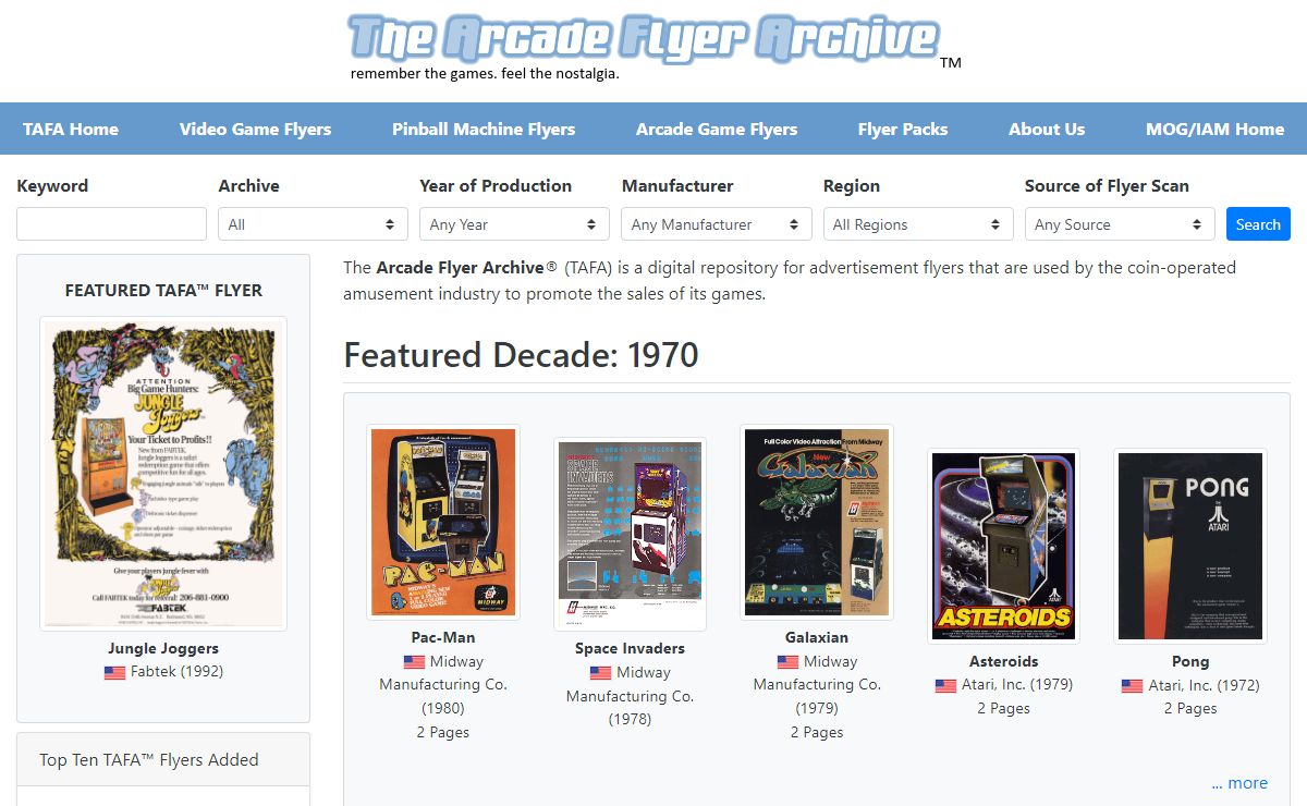 The Arcade Flyer Archive - Home