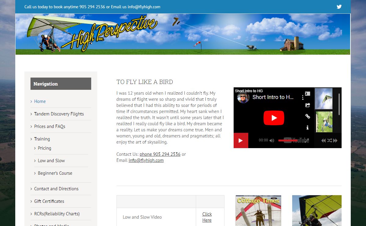 Hang Gliding - Hang Glide with High Perspective in Toronto, Ontario - Flyhigh.com - Home Page