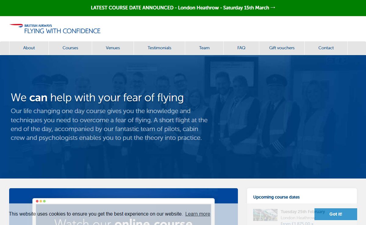 Fear of flying courses from British Airways™ | Flying With Confidence