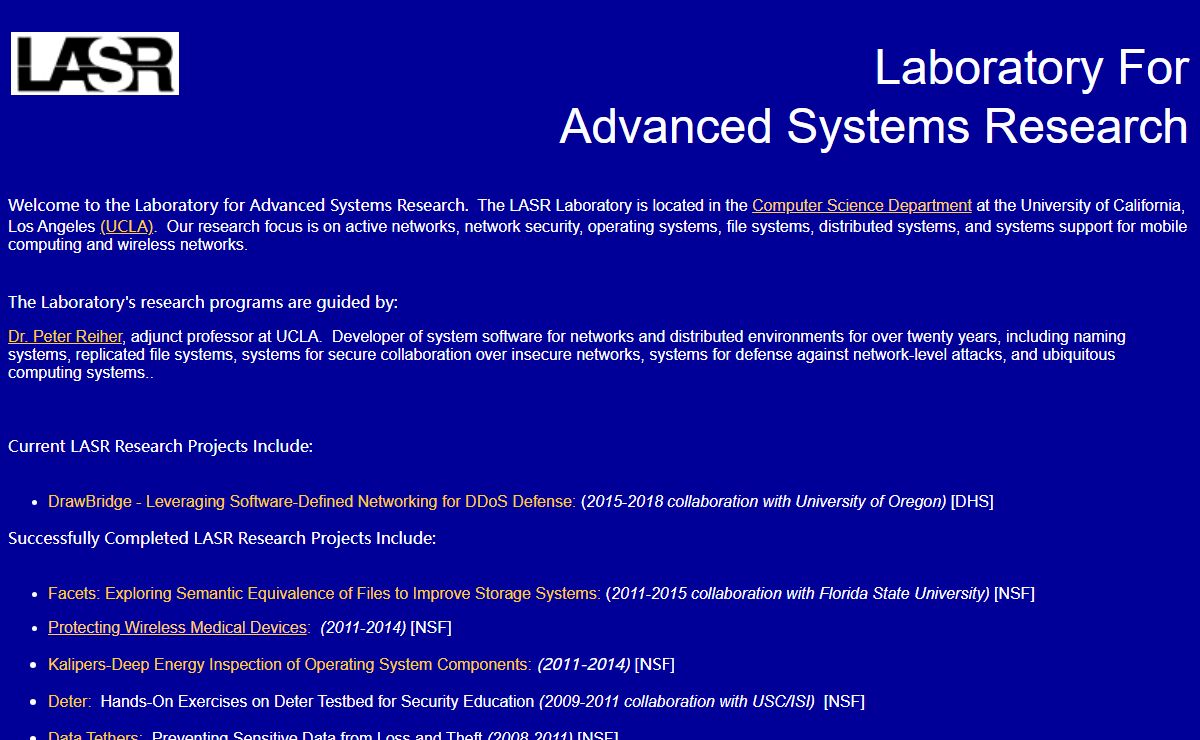 The Laboratory for Advanced Systems Research