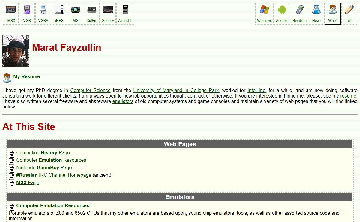 Home Page of Marat Fayzullin