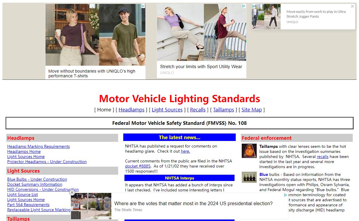 FMVSS No. 108 Home Page