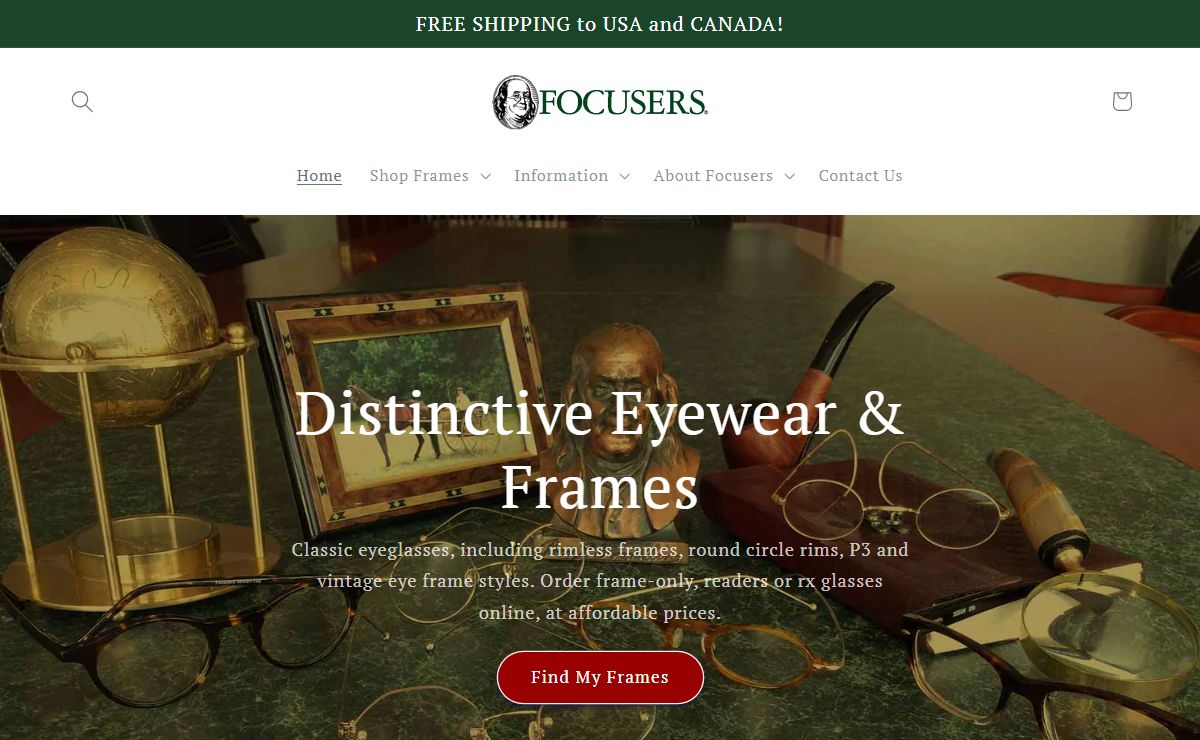 Eyeglasses Online: Focusers Classic Eyewear & Vintage Eye Frames