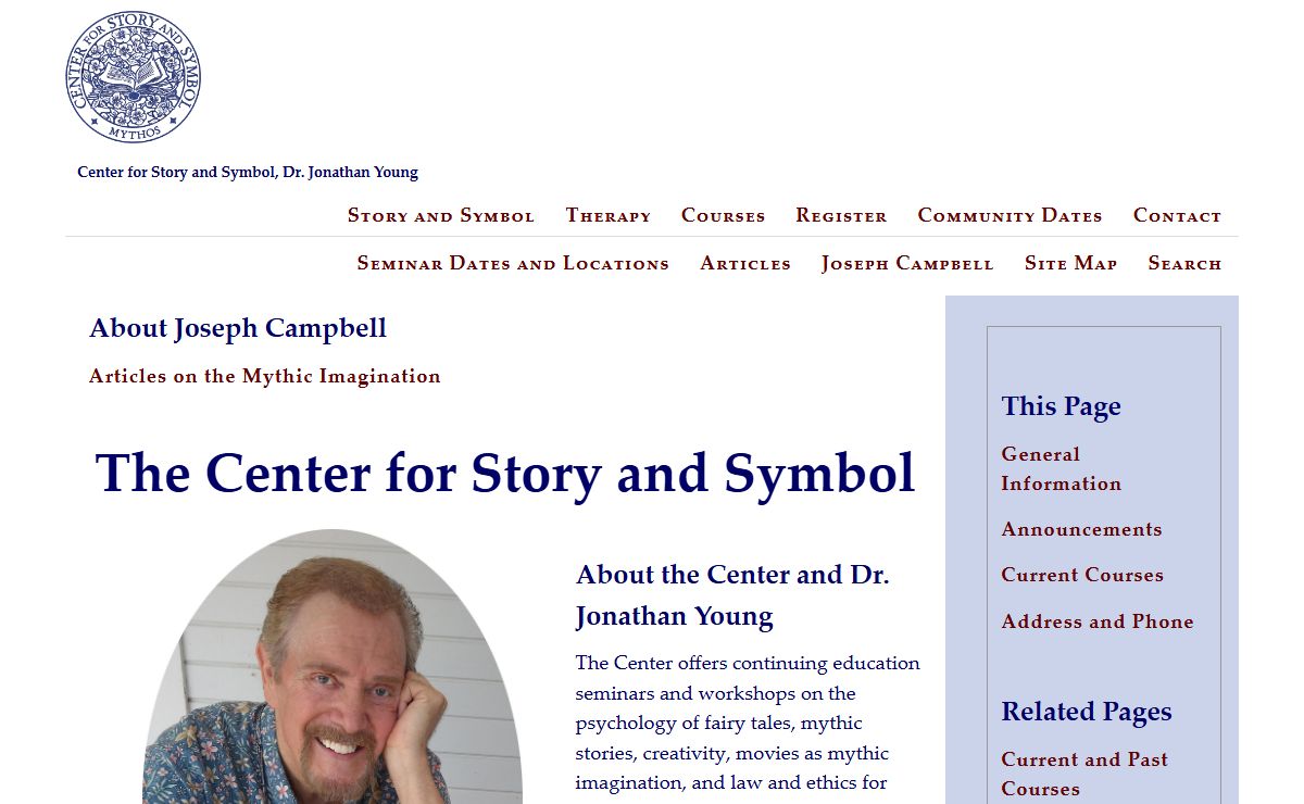 Dr. Jonathan Young, Center for Story and Symbol - Continuing Education Workshops, Seminars, Home Study