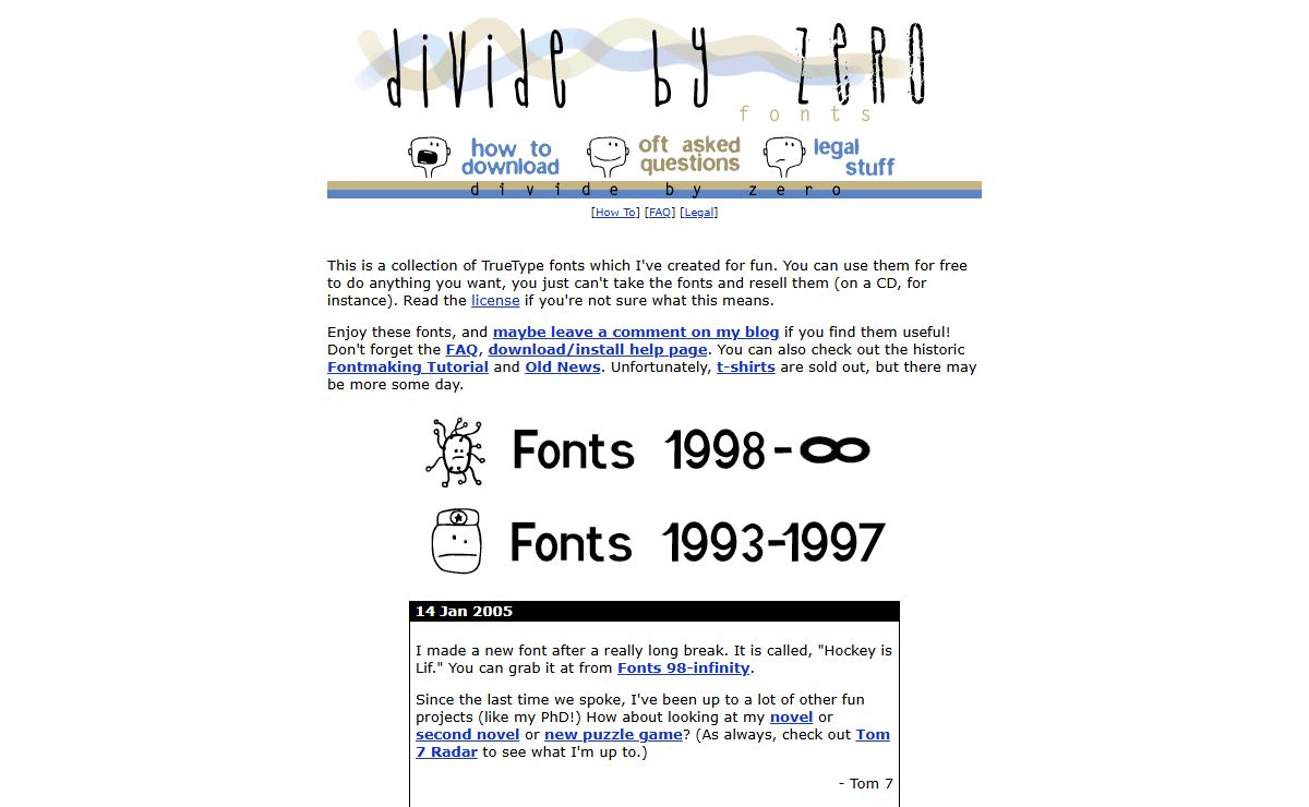 [DIVIDE BY ZERO] Fonts : Free TrueType Fonts