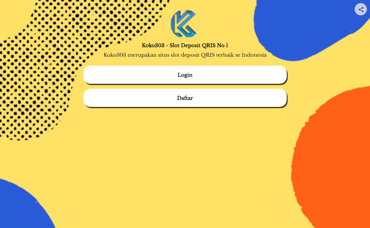 Koko303 - Slot Deposit QRIS No 1 - Landing Page
