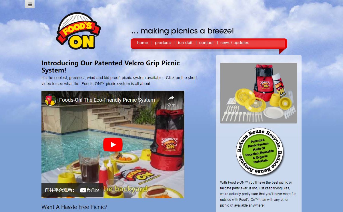 saving the planet one picnic at a time with Food's-ON