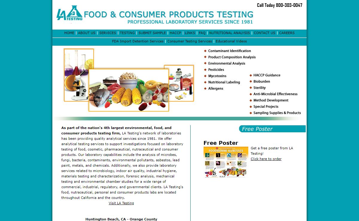 Food Testing Laboratory, Consumer Product Testing, Analytical Laboratory