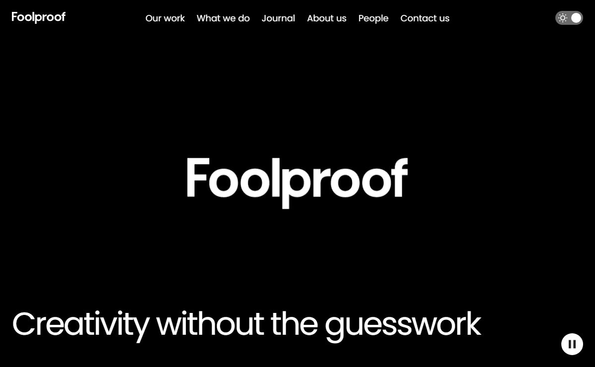 Global digital product and brand studio | Foolproof