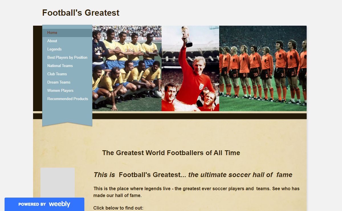 Football's Greatest - The Greatest World Footballers of All Time