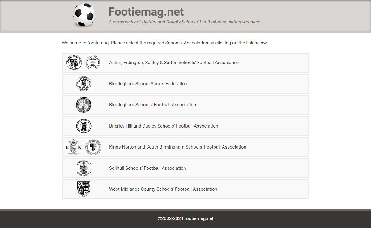 District and County Schools' Football Associations