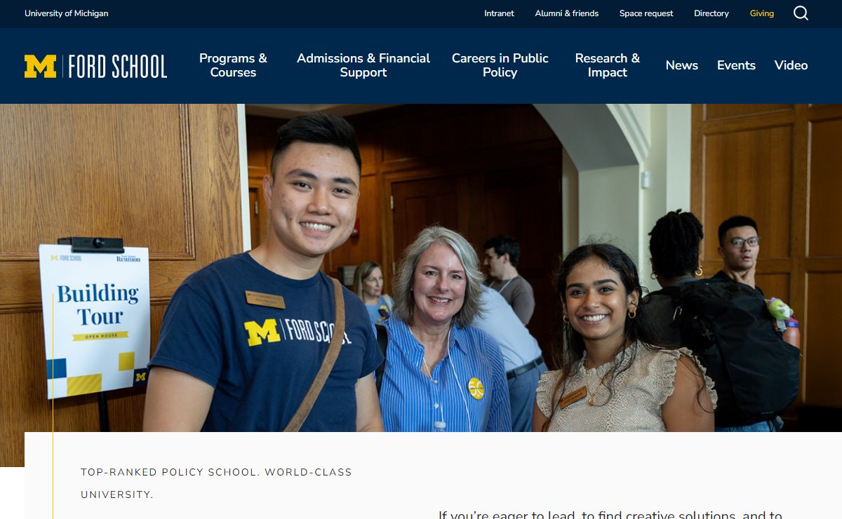 Ford School homepage | Gerald R. Ford School of Public Policy