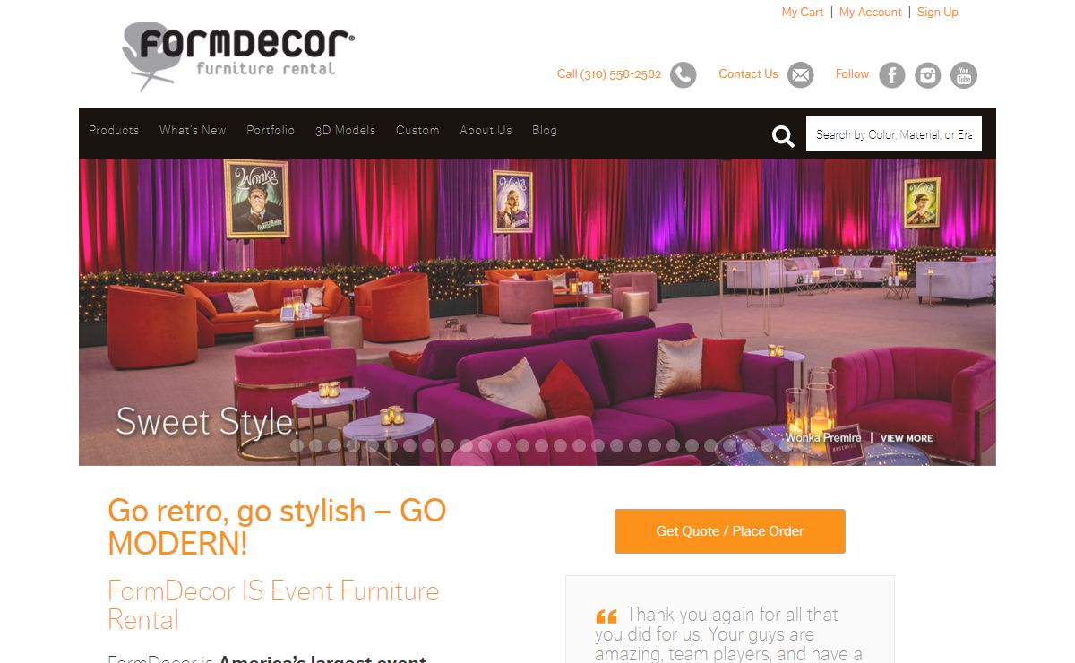 Furniture Rental, Event Furniture Rental, Party Furniture Rental