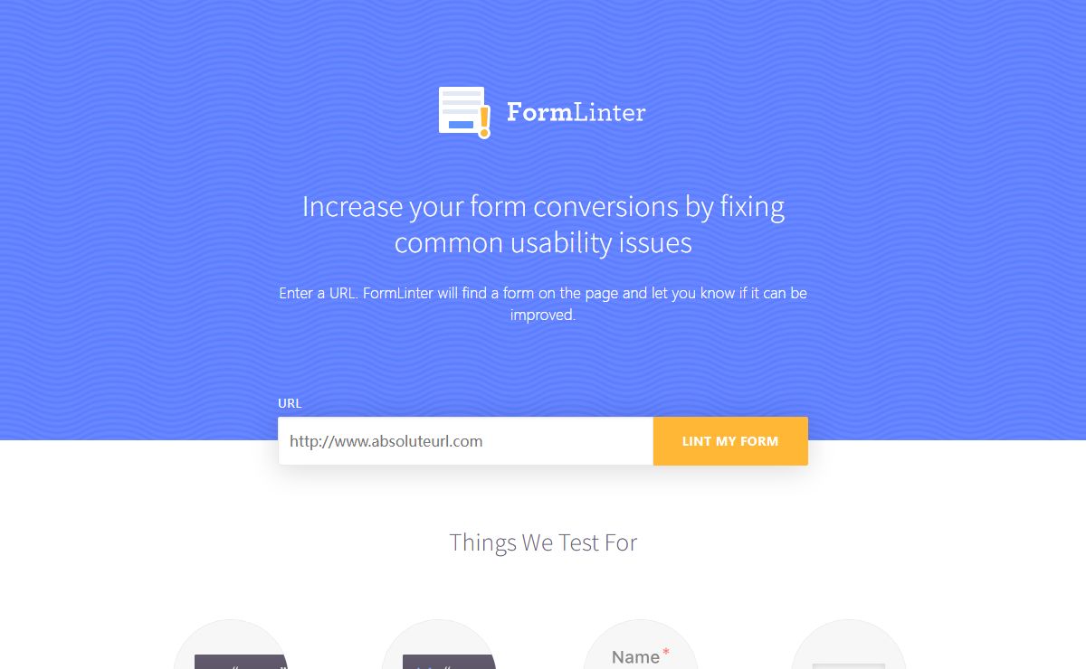 FormLinter—Detect common issues that hurt conversions