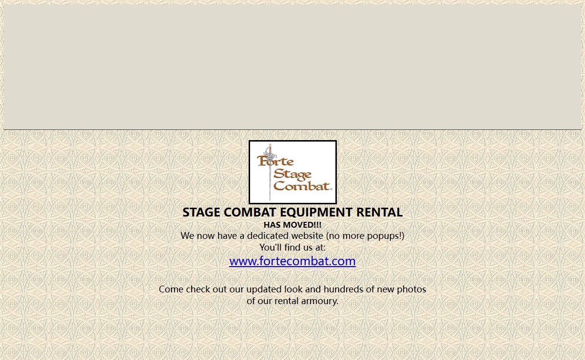 Forte Stage Combat Sword & Armor Rental & Sales