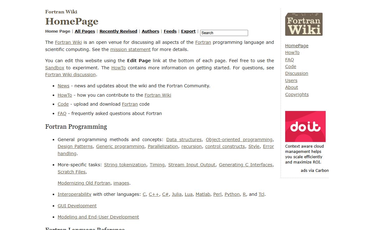 Fortran Wiki