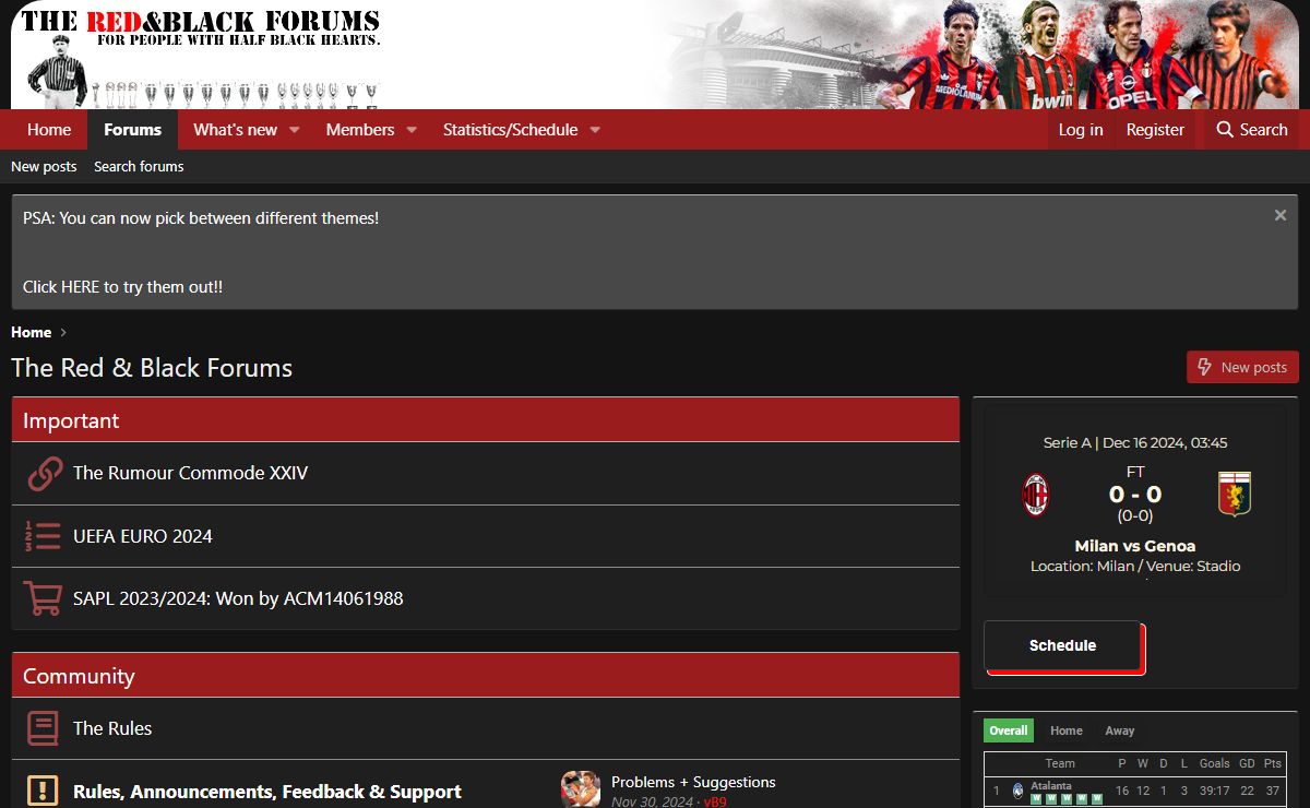 The Red & Black Forums