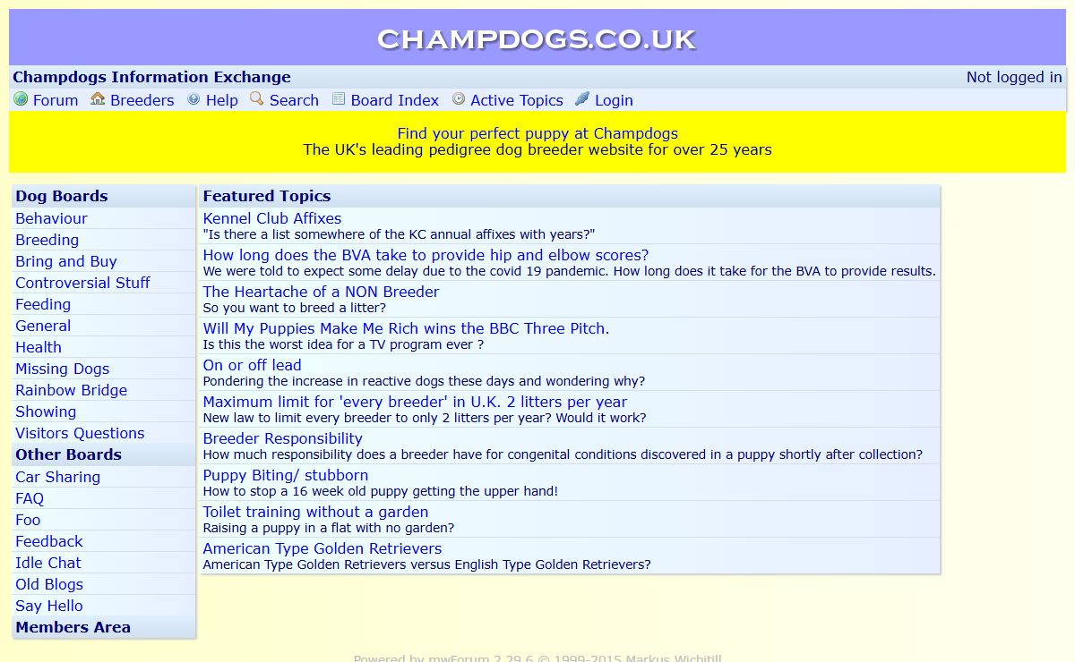 Champdogs Information Exchange