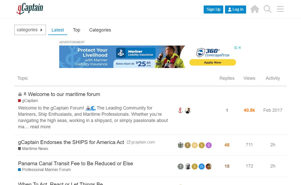 gCaptain Forum - The leading online community for maritime professionals, including merchant mariners, navy sailors, seafarers, and offshore workers. Dive into discussions on industry news, ship operations, naval architecture, marine engineering, career opportunities, and more. Connect with industry experts, exchange insights, and stay up-to-date on everything maritime. Be part of the dialogue that shapes the global maritime landscape.