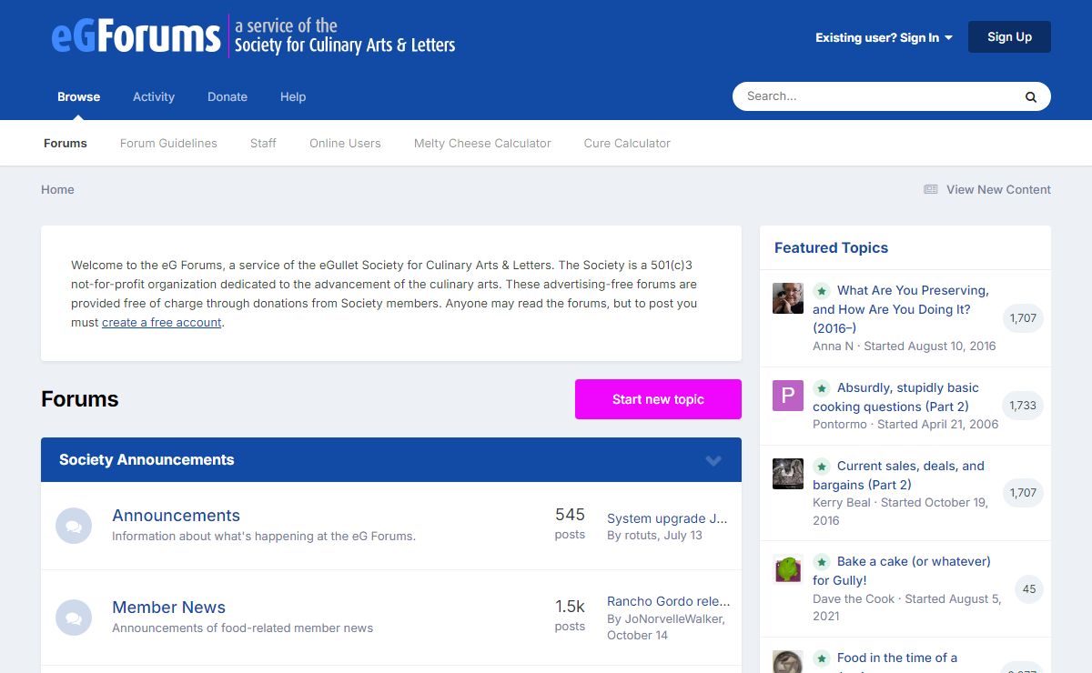 Forums - eGullet Forums