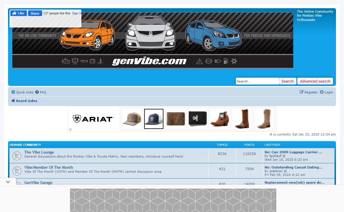 GenVibe - Community for Pontiac Vibe Enthusiasts - Index page