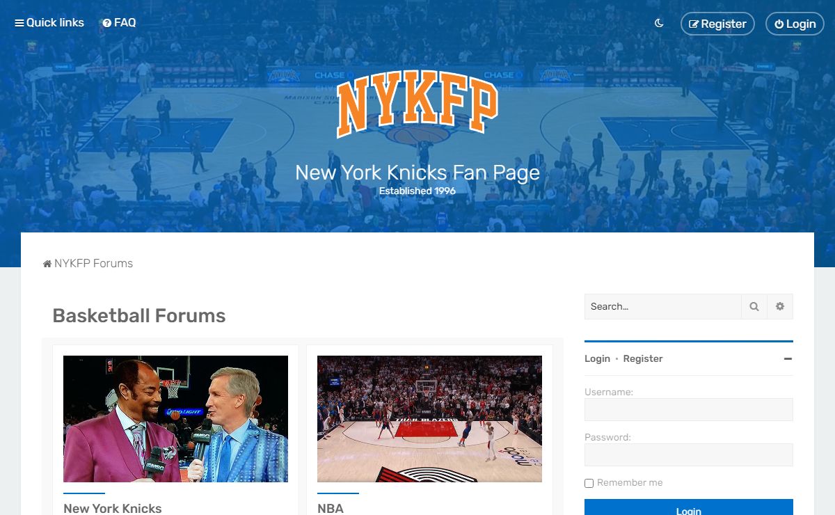New York Knicks Fan Page - NYKFP Forums