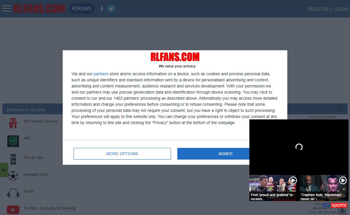RLFANS.COM - The World's Most Popular Rugby League Website