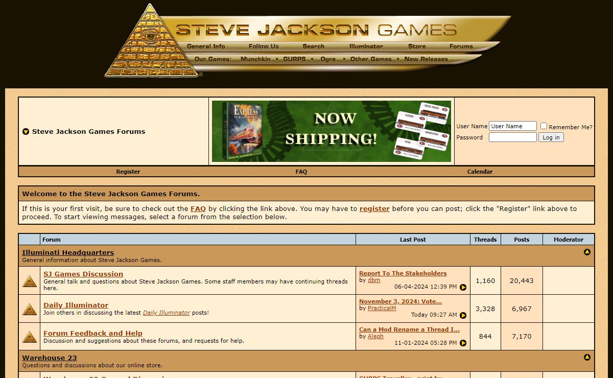 Steve Jackson Games Forums - Powered by vBulletin
