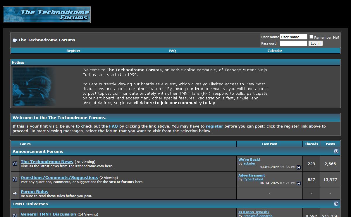 The Technodrome Forums - Powered by vBulletin