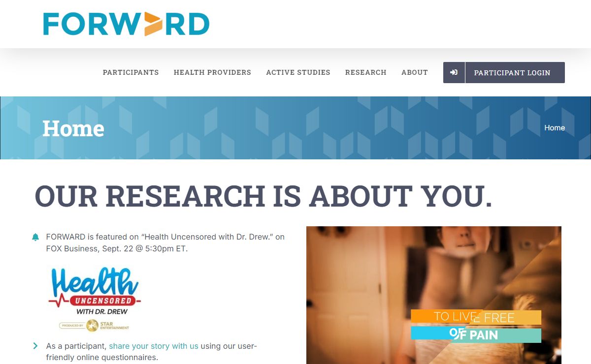 FORWARD—The National Databank for Rheumatic Diseases – FORWARD works to improve arthritis treatment and results. You are invited to help, either as a patient, researcher or physician.