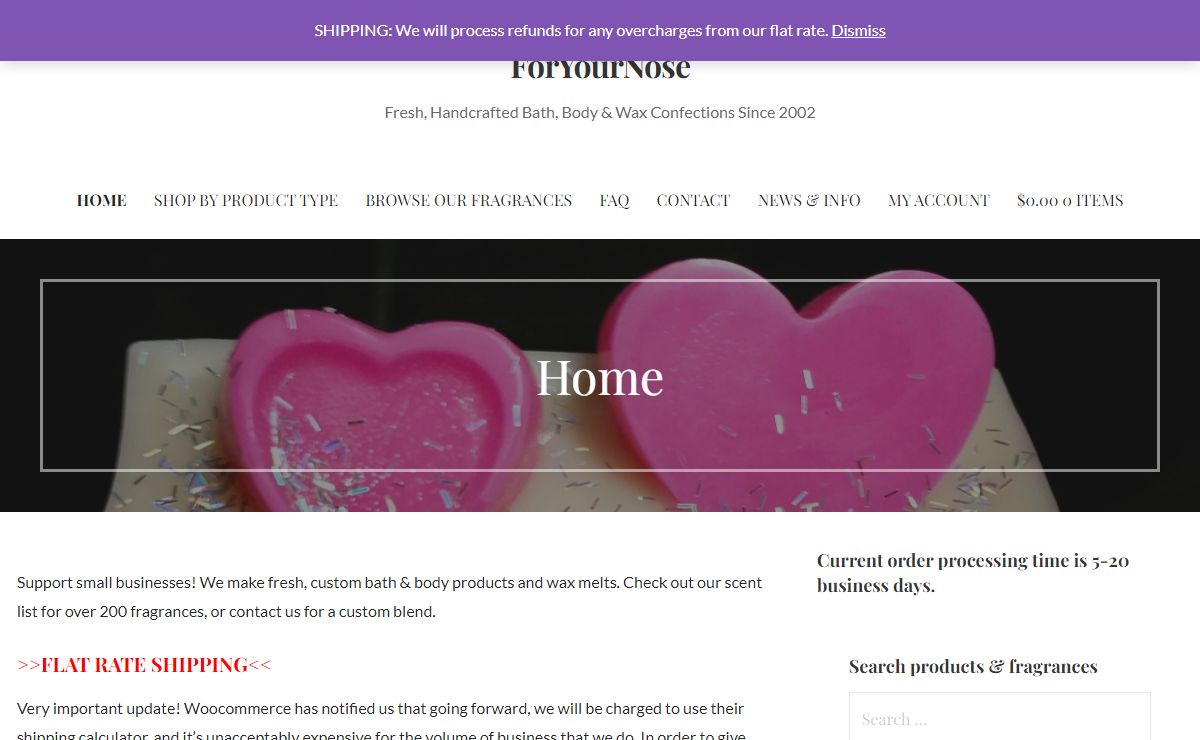 ForYourNose – Fresh, Handcrafted Bath, Body & Wax Confections Since 2002