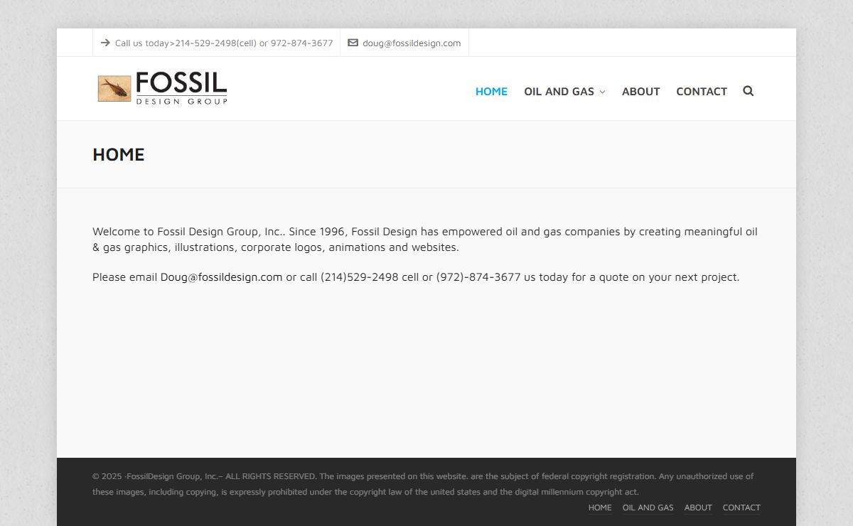 Fossil Design Group – Your Oil & Gas Graphic Design Specialist since 1996.