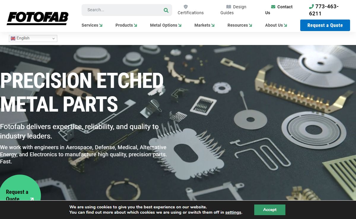 Metal Etching Services - Precision Metal Components | Fotofab
