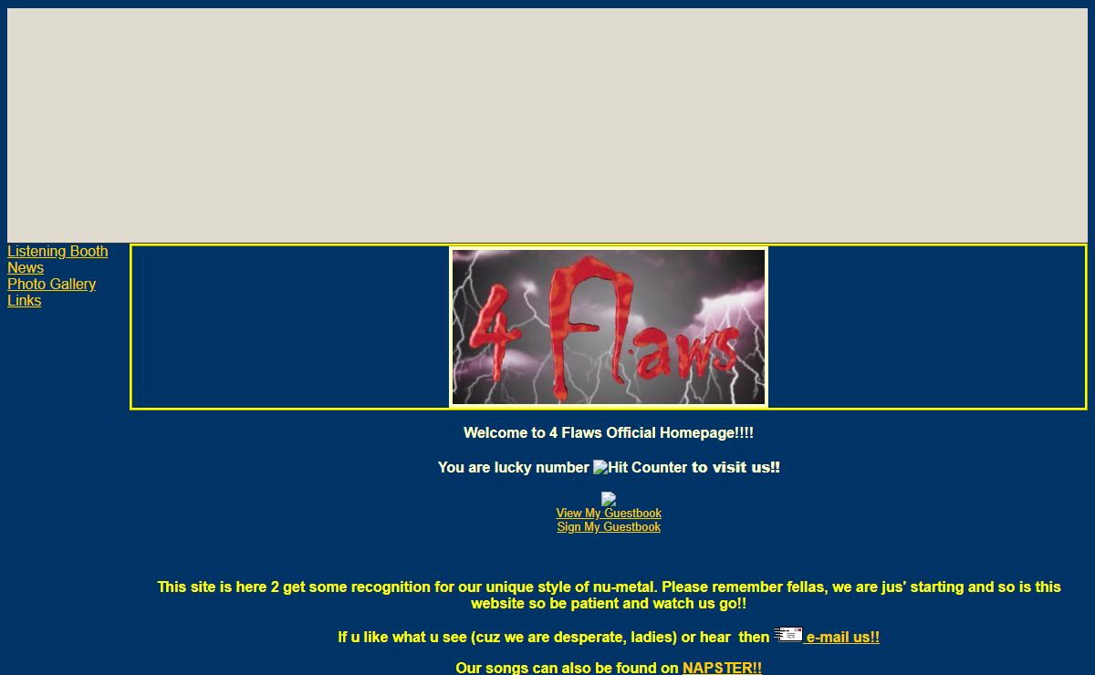 Welcome to 4 Flaws Official Homepage