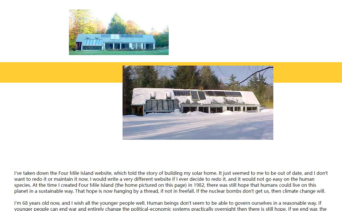 The Four Mile Island Solar Home